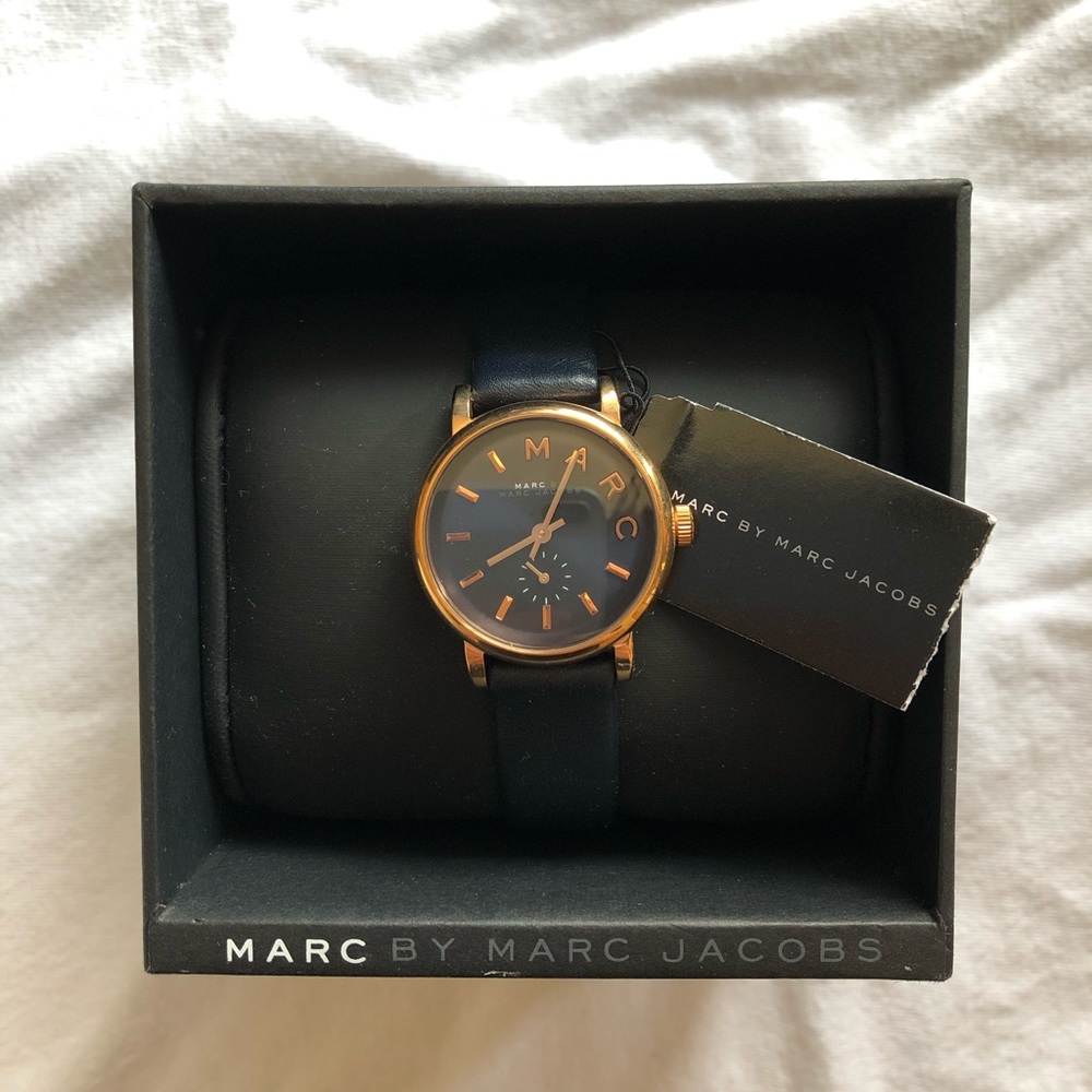 Marc by Marc Jacobs NavyRose Gold Mini Baker Watch